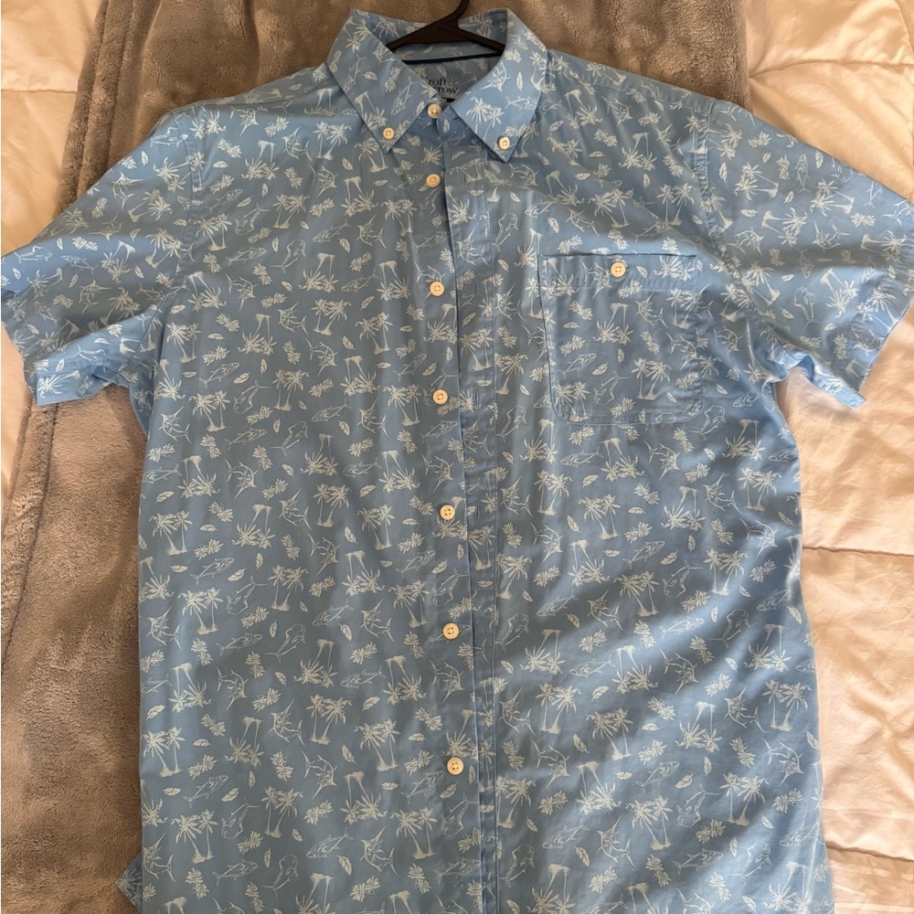 Croft & Barrow Light Blue Floral Shirt
